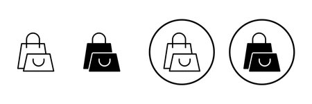 Shopping bag icon vector. shopping sign and symbolのイラスト素材