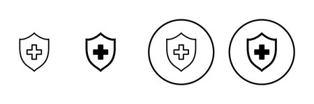 Health insurance icon vector. Insurance health document sign and symbolのイラスト素材
