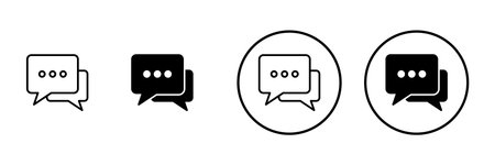 Chat icon vector. speech bubble sign and symbol. comment icon. message