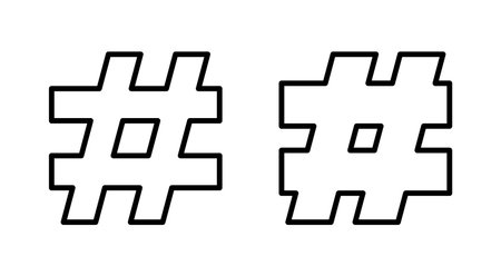 Hashtag icon vector. hashtag sign and symbol