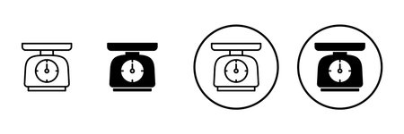 Scales icon vector. Weight scale sign and symbol