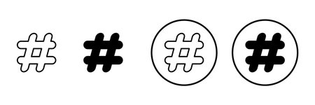 Hashtag icon vector. hashtag sign and symbol