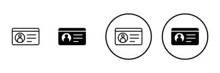 License icon vector. ID card icon. driver license, staff identification cardのイラスト素材