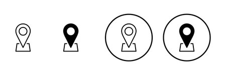 Pin icon vector. Location sign and symbol. destination icon. map pinのイラスト素材