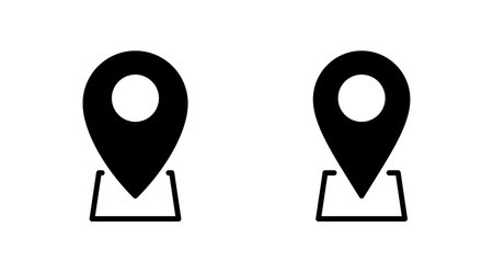 Pin icon vector. Location sign and symbol. destination icon. map pinのイラスト素材