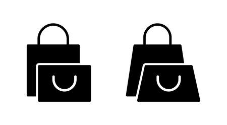 Shopping bag icon vector. shopping sign and symbolのイラスト素材