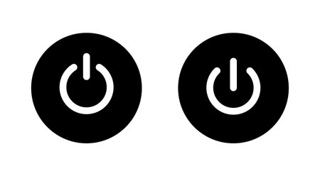 Power icon vector. Power Switch sign and symbol. Electric powerのイラスト素材