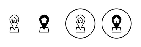 Address icon vector. home location sign and symbol. pinpointのイラスト素材