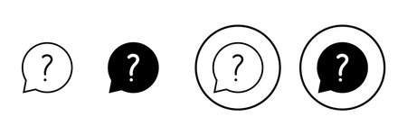 Question icon vector. question mark sign and symbolのイラスト素材