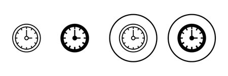 Clock icon vector. Time sign and symbol. watch iconのイラスト素材