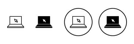 Laptop icon vector. computer sign and symbolのイラスト素材