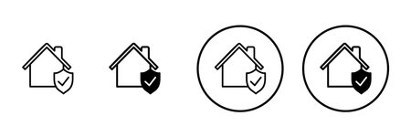home insurance icon vector. home protection sign and symbolのイラスト素材