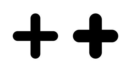 Plus icon vector. Add plus sign and symbolのイラスト素材