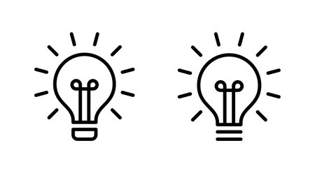 Lamp icon vector. Light bulb sign and symbol. idea symbol.のイラスト素材