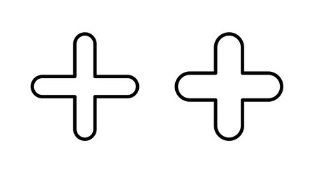 Plus icon vector. Add plus sign and symbolのイラスト素材
