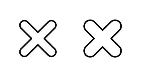 Close icon vector. Delete sign and symbol. cross signのイラスト素材