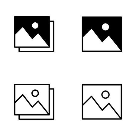 Picture icon vector. photo gallery sign and symbol. image iconのイラスト素材