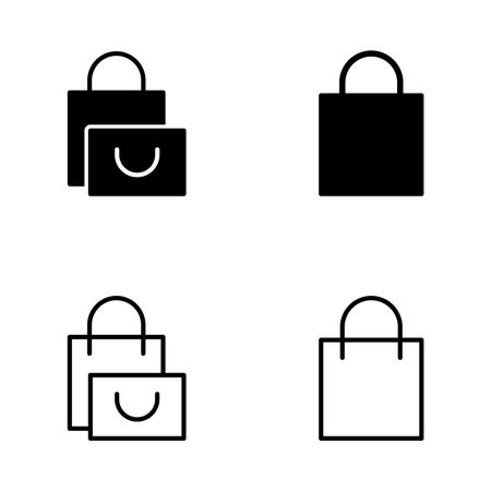 Shopping bag icon vector. shopping sign and symbolのイラスト素材