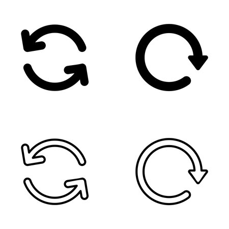Refresh icon vector. Reload sign and symbol. Update icon.のイラスト素材