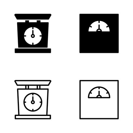 Scales icon vector. Weight scale sign and symbolのイラスト素材