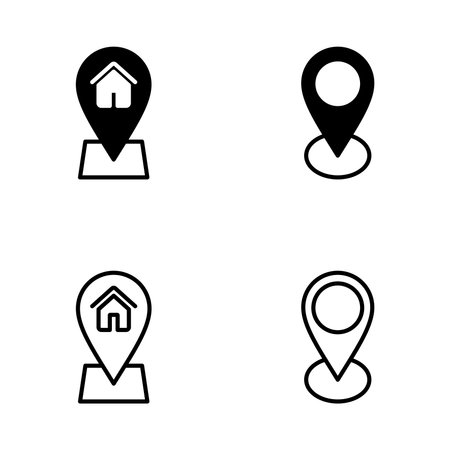 Address icon vector. home location sign and symbol. pinpointのイラスト素材