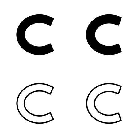 Copyright icon vector. copyright sign and symbolのイラスト素材