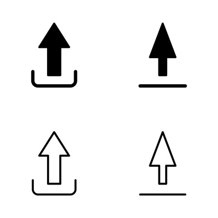 Upload icon vector. load data sign and symbolのイラスト素材