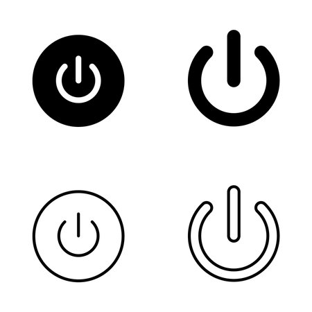 Power icon vector. Power Switch sign and symbol. Electric powerのイラスト素材