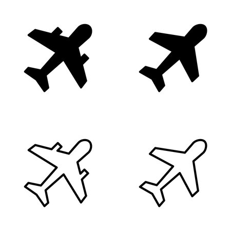 Plane icon vector. Airplane sign and symbol. Flight transport symbol. Travel sign. aeroplaneのイラスト素材