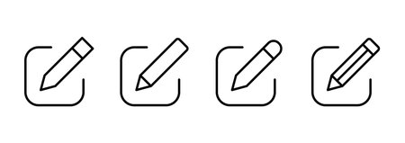 Edit icon vector. edit document sign and symbol. edit text icon. pencil. sign upのイラスト素材