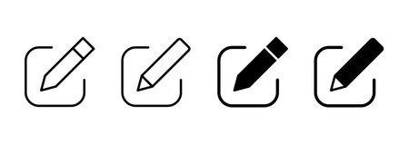 Edit icon vector. edit document sign and symbol. edit text icon. pencil. sign upのイラスト素材