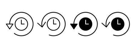 History icon vector. recent event history sign and symbolのイラスト素材