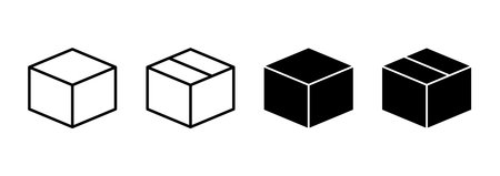 Box icon vector. box sign and symbol, parcel, packageのイラスト素材