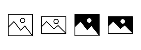Picture icon vector. photo gallery sign and symbol. image iconのイラスト素材