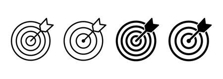 Target icon vector. goal icon vector. target marketing sign and symbolのイラスト素材