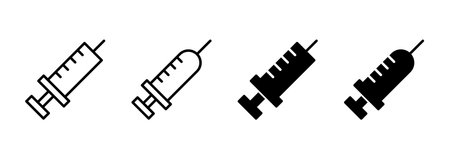 Syringe icon vector. injection sign and symbol.vaccine iconのイラスト素材