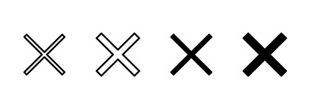 Close icon vector. Delete sign and symbol. cross signのイラスト素材