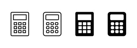 Calculator icon vector. Accounting calculator sign and symbol.のイラスト素材