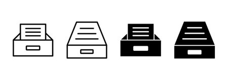 Archive folders icon vector. Document vector icon. Archive storage icon.のイラスト素材