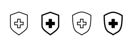 Health insurance icon vector. Insurance health document sign and symbolのイラスト素材