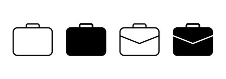 Briefcase icon vector. suitcase sign and symbol. luggage symbol.のイラスト素材