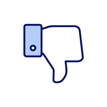 Dislike icon vector. dislike sign and symbol. Hand with thumb downのイラスト素材