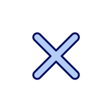 Close icon vector. Delete sign and symbol. cross signのイラスト素材