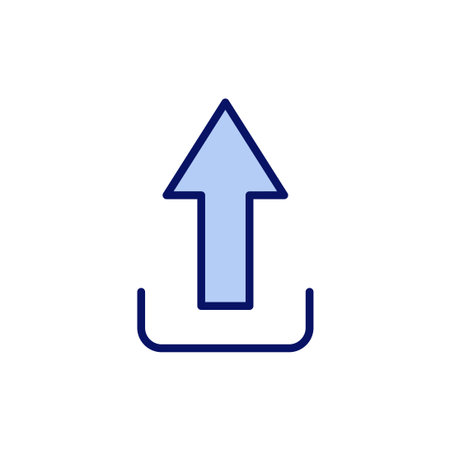 Upload icon vector. load data sign and symbolのイラスト素材