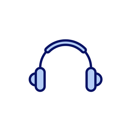 Headphone icon vector. Headvector sign and symbolのイラスト素材
