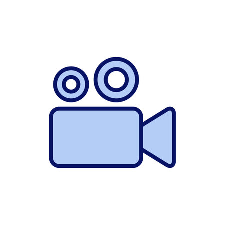 Video icon vector. video camera sign and symbol. movie sign. cinemaのイラスト素材