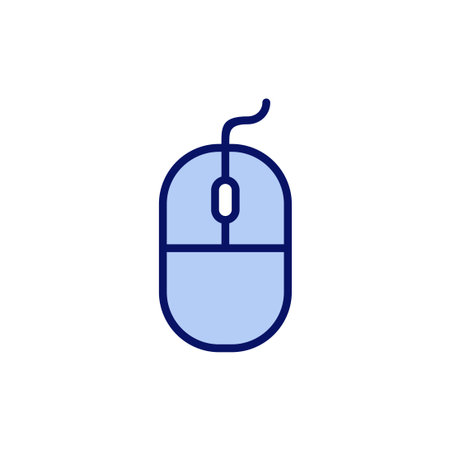 Mouse icon vector. click sign and symbol. pointer icon vector.のイラスト素材