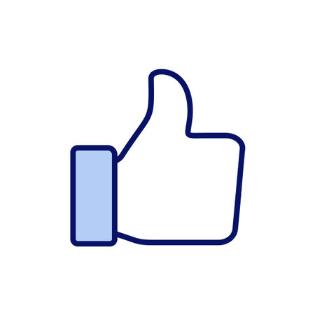 Like icon vector. Thumbs up sign and symbol. Hand like