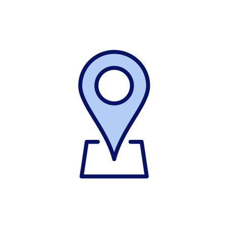 Pin icon vector. Location sign and symbol. destination icon. map pinのイラスト素材