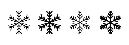 Snow icon vector. snowflake sign and symbolのイラスト素材